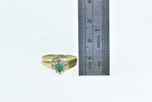 Load image into Gallery viewer, 10K Marquise Emerald Diamond Vintage Bypass Ring Yellow Gold