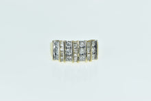 Load image into Gallery viewer, 10K 1.32 Ctw Diamond Channel Striped Band Ring Yellow Gold