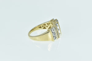 10K 1.32 Ctw Diamond Channel Striped Band Ring Yellow Gold