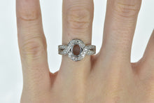 Load image into Gallery viewer, 14K 0.25 Ctw Diamond Oval Engagement Setting Ring White Gold