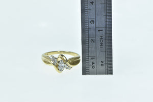 14K 0.25 Ctw Marquise Diamond Engagement Ring Yellow Gold