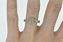 Load image into Gallery viewer, 14K 0.75 Ctw Invis Princess Diamond Engagement Ring White Gold