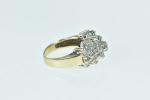 10K 1.00 Ctw Diamond Vintage Cluster Band Ring Yellow Gold