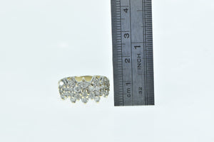 10K 1.00 Ctw Diamond Vintage Cluster Band Ring Yellow Gold