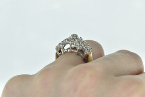 10K 1.00 Ctw Diamond Vintage Cluster Band Ring Yellow Gold