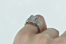 Load image into Gallery viewer, 14K 1.00 Ctw Invis Princess Diamond Engagement Ring White Gold