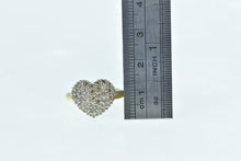 Load image into Gallery viewer, 14K 1.38 Ctw Diamond Pave Domed Heart Love Ring Yellow Gold