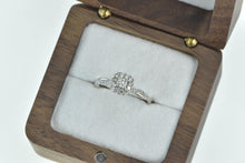 Load image into Gallery viewer, 14K 0.38 Ctw Princess Diamond Halo Engagement Ring White Gold