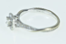 Load image into Gallery viewer, 14K 0.38 Ctw Princess Diamond Halo Engagement Ring White Gold