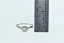 Load image into Gallery viewer, 14K 0.38 Ctw Princess Diamond Halo Engagement Ring White Gold