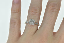 Load image into Gallery viewer, 14K 0.38 Ctw Princess Diamond Halo Engagement Ring White Gold