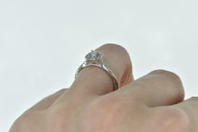 Load image into Gallery viewer, 14K 0.38 Ctw Princess Diamond Halo Engagement Ring White Gold