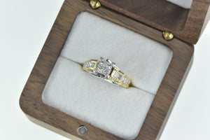 14K 1.00 Ctw Invis Princess Diamond Engagement Ring Yellow Gold