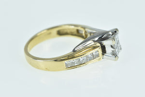 14K 1.00 Ctw Invis Princess Diamond Engagement Ring Yellow Gold