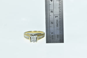 14K 1.00 Ctw Invis Princess Diamond Engagement Ring Yellow Gold