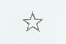 Load image into Gallery viewer, 10K Five Pointed Star Diamond Statement Pendant White Gold