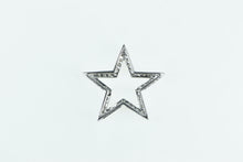 Load image into Gallery viewer, 10K Five Pointed Star Diamond Statement Pendant White Gold