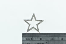 Load image into Gallery viewer, 10K Five Pointed Star Diamond Statement Pendant White Gold