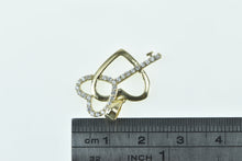Load image into Gallery viewer, 10K Vintage Diamond Heart Skeleton Key Love Pendant Yellow Gold