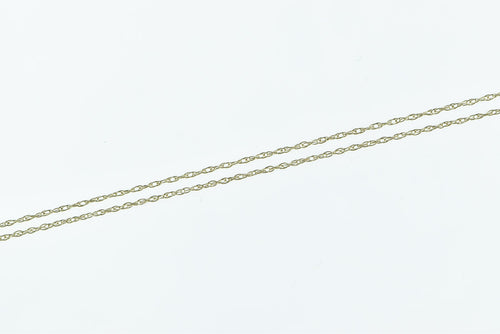 10K 0.7mm Rolling Chain Twist Link Vintage Necklace 19.25