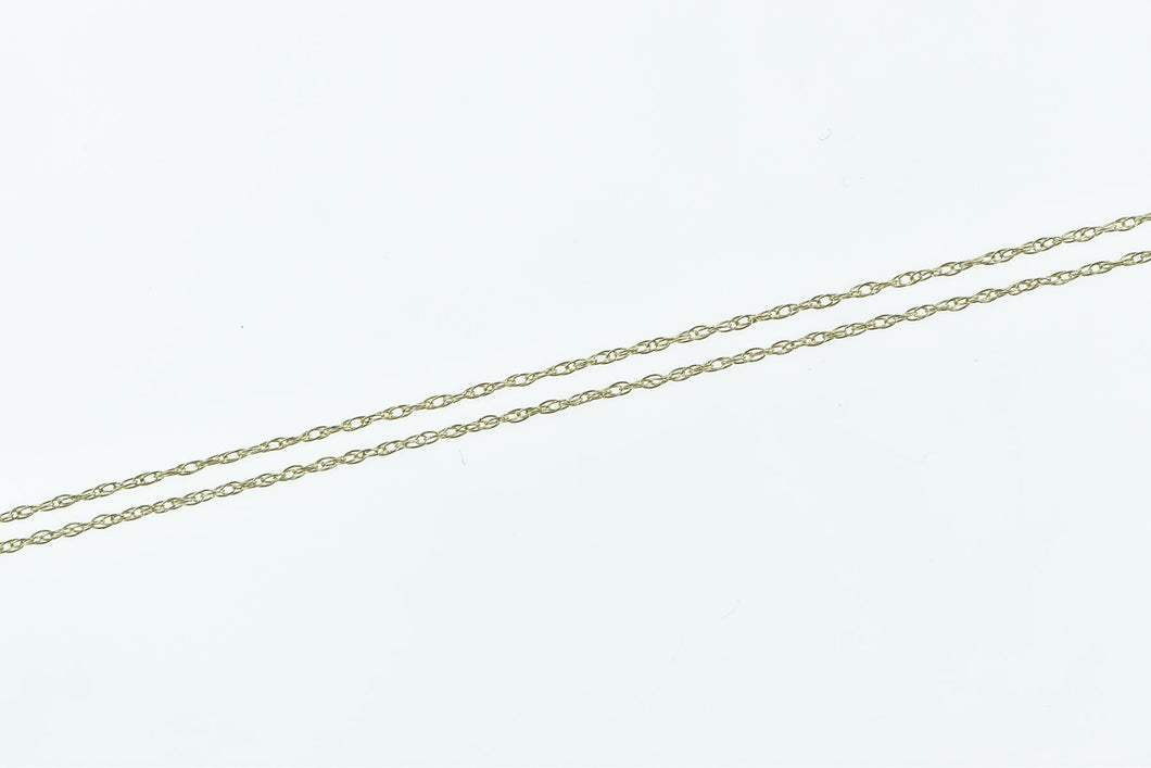 10K 0.7mm Rolling Chain Twist Link Vintage Necklace 19.25