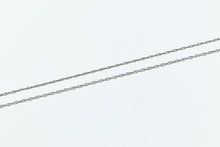 Load image into Gallery viewer, 10K 0.8mm Woven Cable Link Rope Chain Necklace 18&quot; White Gold