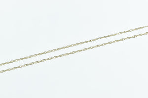 10K 0.7mm Rolling Twist Link Cable Chain Necklace 18" Yellow Gold