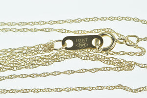10K 0.7mm Rolling Twist Link Cable Chain Necklace 18" Yellow Gold