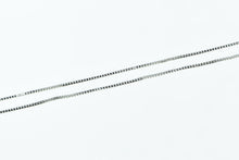 Load image into Gallery viewer, 10K 0.5mm Box Link Classic Vintage Square Chain Necklace 18.75&quot; White Gold