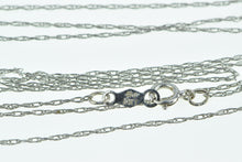 Load image into Gallery viewer, 10K 0.7mm Rolling Link Woven Twist Chain Necklace 19.75&quot; White Gold
