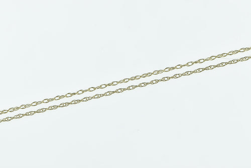 10K 0.9mm Twist Chain Vintage Rolling Link Necklace 17.75