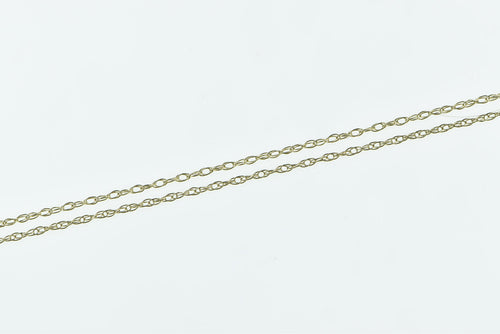 10K 0.9mm Twist Chain Vintage Rolling Link Necklace 17.75