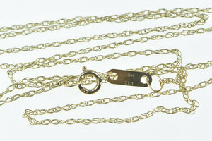 10K 0.9mm Twist Chain Vintage Rolling Link Necklace 17.75" Yellow Gold