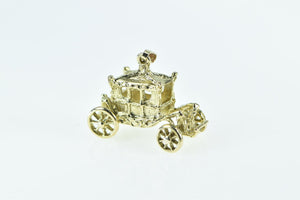 9K 3D Articulated Carriage Vintage Royalty Charm/Pendant Yellow Gold
