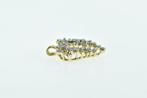 10K Vintage Diamond Classic Heart Love Symbol Pendant Yellow Gold