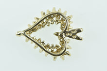 Load image into Gallery viewer, 10K Vintage Diamond Classic Heart Love Symbol Pendant Yellow Gold