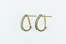 Load image into Gallery viewer, 10K Vintage Diamond Classic French Clip Hoop Earrings Yellow Gold