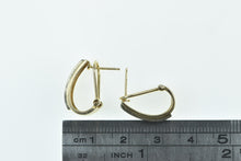 Load image into Gallery viewer, 10K Vintage Diamond Classic French Clip Hoop Earrings Yellow Gold