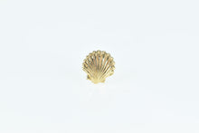 Load image into Gallery viewer, 18K Single Scallop Sea Shell Ocean Beach Motif Earring Yellow Gold