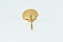 Load image into Gallery viewer, 18K Single Scallop Sea Shell Ocean Beach Motif Earring Yellow Gold