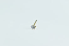 Load image into Gallery viewer, 18K Single Round Solitaire Vintage CZ Earring Yellow Gold