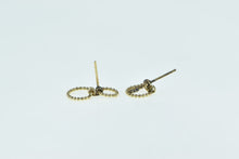 Load image into Gallery viewer, 14K Dot Pattern Layered Circle Vintage Stud Earrings Yellow Gold