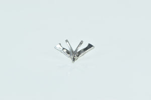 Platinum Marquise 10x5mm Engagement Semi Mount Head