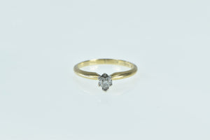 14K 0.25 Ct Heart Solitaire Diamond Engagement Ring Yellow Gold