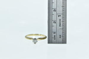 14K 0.25 Ct Heart Solitaire Diamond Engagement Ring Yellow Gold