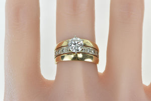 14K 1.29 Ctw Diamond Vintage Engagement Ring Yellow Gold