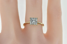 Load image into Gallery viewer, 14K 0.48 Ctw 1940&#39;s Diamond Square Engagement Ring Yellow Gold