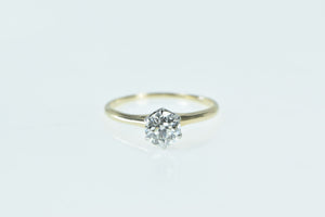 14K 1940's 0.82 Ct Diamond Solitaire Engagement Ring Yellow Gold