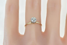 Load image into Gallery viewer, 14K 1940&#39;s 0.82 Ct Diamond Solitaire Engagement Ring Yellow Gold