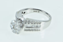 Load image into Gallery viewer, 14K 1.25 Ctw Diamond Flower Cluster Engagement Ring White Gold